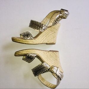 Charlotte Russe Gold Braided Espadrilles